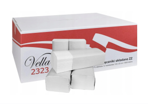 RĘCZNIK SKŁADANY BIAŁY ZZ CELULOZA DELIKATNY 23 cm x 23 cm 3000 LISTKÓW