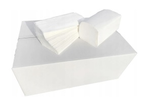 RĘCZNIK SKŁADANY BIAŁY ZZ CELULOZA DELIKATNY 25 cm x 23 cm