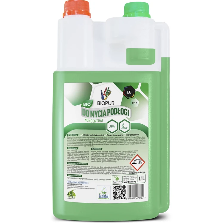 IOPUR ECOLABEL E6 1,1 L KONCENTRAT DO PODŁOGI PŁYN CERTYFIKAT ECOLABEL