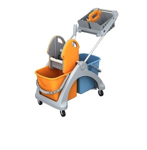 Wózek do sprzątania z prasą TSK-0006 - profesjonalny system do utrzymania czystości