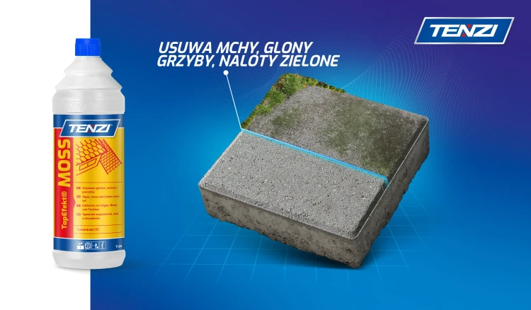 TENZI MOSS GT 1L DO USUWANIA MCHÓW GLONÓW POROSTÓW CZYSZCZENIE ELEWACJI
