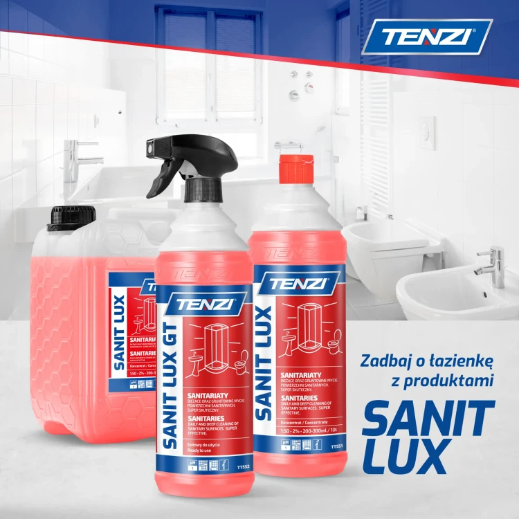 TENZI SANIT LUX GT 1L PŁYN DO CZYSZCZENIA SANITARIATÓW MOCNY PROFESJONALNY