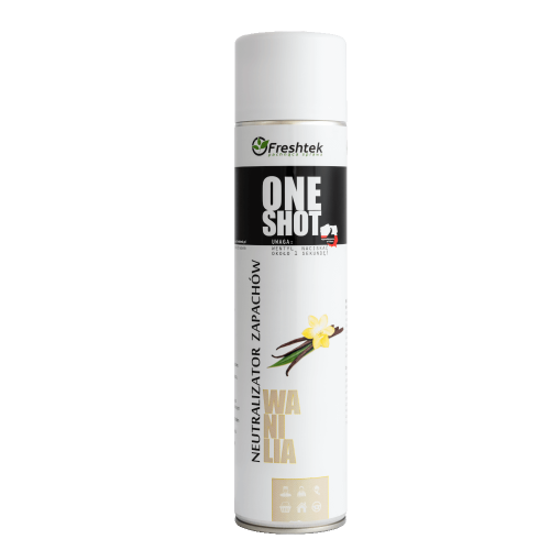Freshtek ONE SHOT Wanilia 600 ml odświeżacz + neutralizator zapachu aerozol