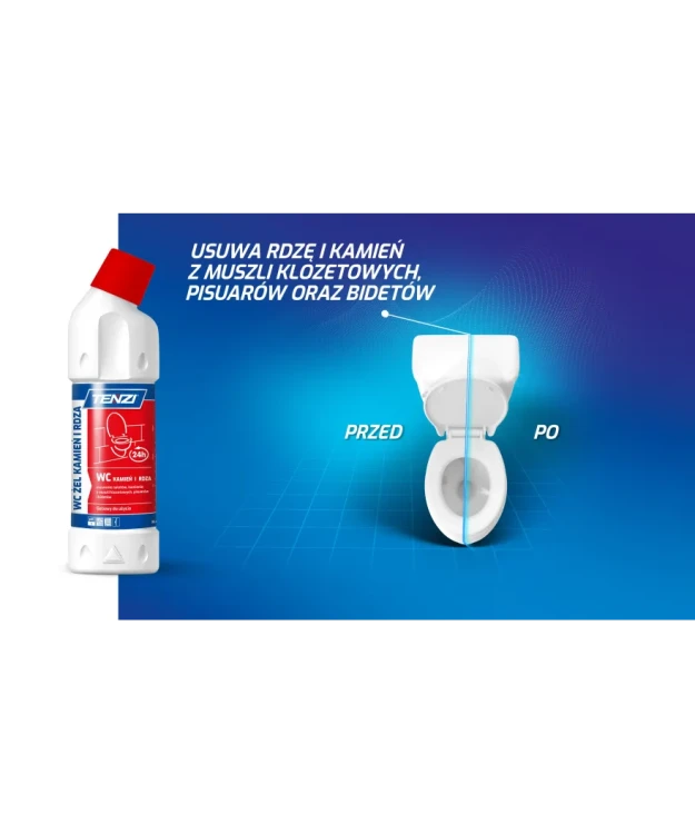 TENZI WC Żel Kamień i Rdza 0,75 l – żel do czyszczenia WC