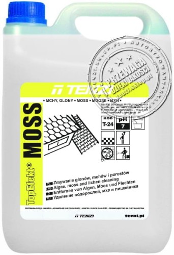 TENZI MOSS 5L PŁYN DO USUWANIA MCHÓW GLONÓW GRZYBÓW CZYSZCZENIE ELEWACJI KOSTKI DACHY