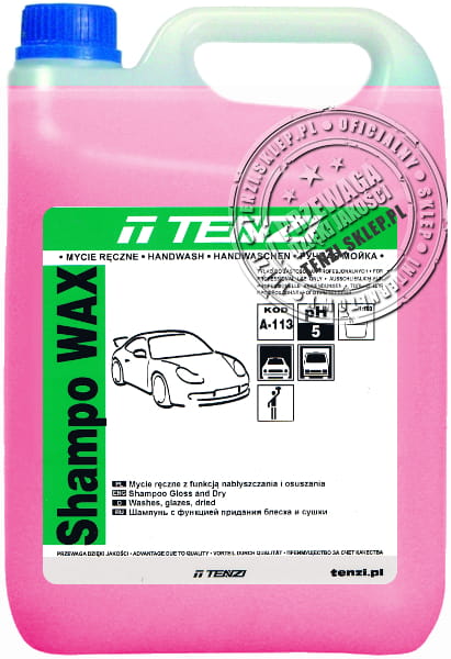 TENZI SHAMPO WAX 5L DO MYCIA KAROSERII Z WOSKIEM SZAMPON NABŁYSZCZA