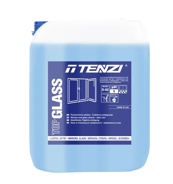 TENZI GLASS 10L KONCENTRAT DO MYCIA SZYB LUSTER WITRYN PRZESZKLEŃ OKIEN PROFESJONALNY