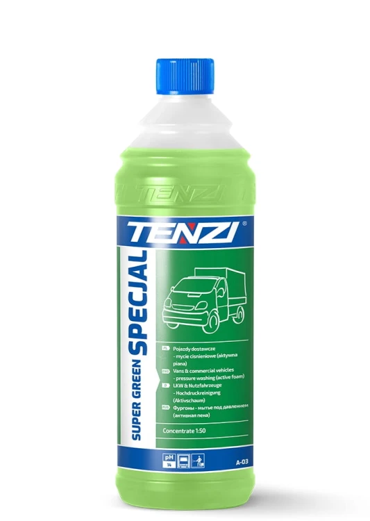 ENZI SUPER GREEN SPECJAL 1L SILNA AKTYWNA PIANA DO MYCIA POJAZDÓW DOSTAWCZYCH TIR PLANDEK