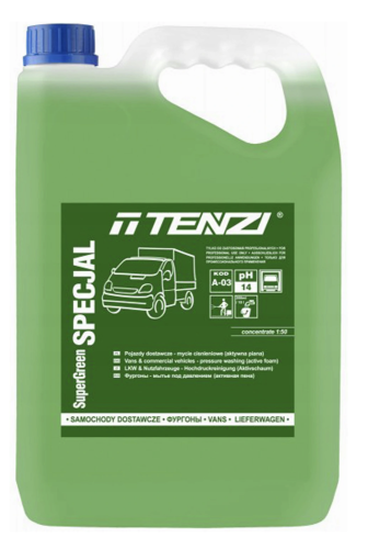 TENZI SUPER GREEN SPECJAL 5L SILNA AKTYWNA PIANA DO MYCIA TIR PLANDEK
